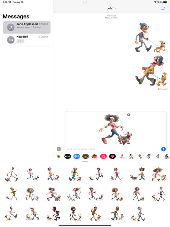 Screenshot #6 pour Goofy Dogwalker Stickers
