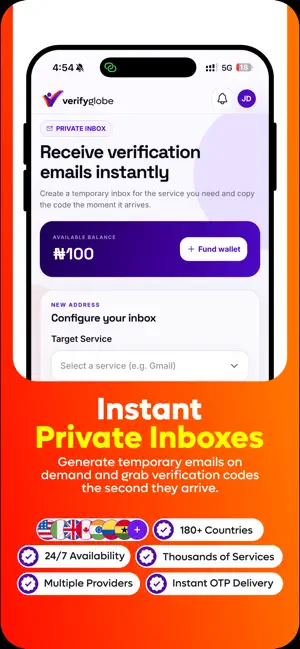 VerifyGlobe - SMS & Utilities screenshot 2