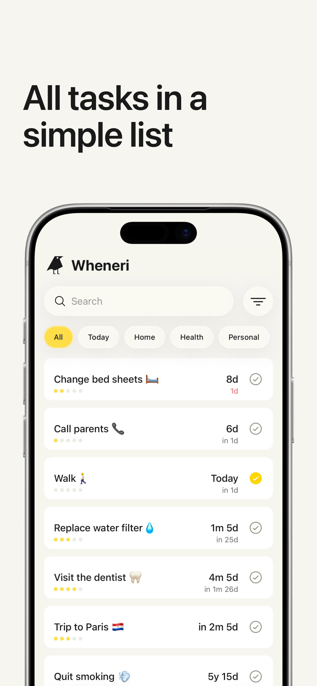 Wheneri - Task Tracker screenshot 2