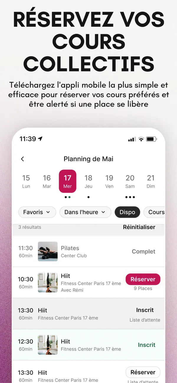 Screenshot #2 pour Fifty Nine Fitness Club