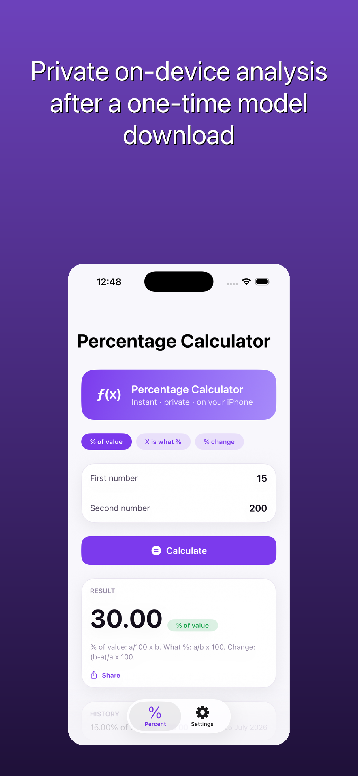 Percent Calculator - Tip screenshot 4