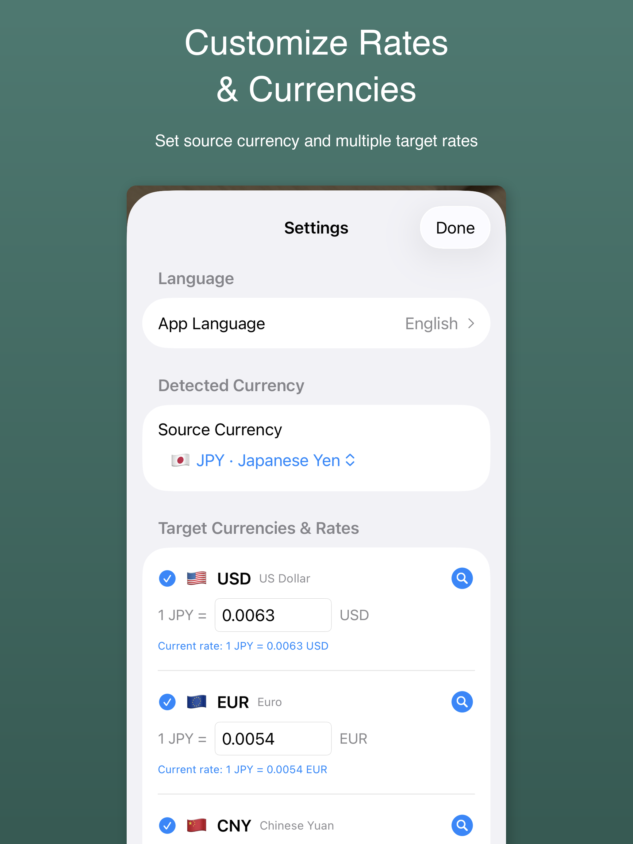 CurrencyCam - Exchange Rates