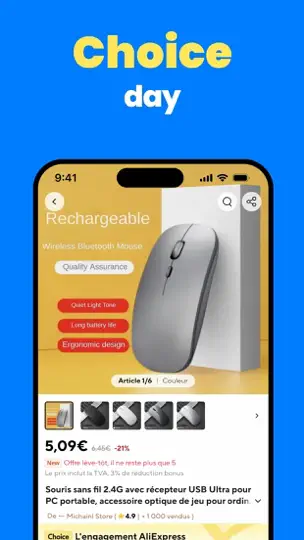 Capture d'écran de AliExpress Shopping App sur iPhone 5