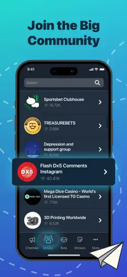 Telegram Channel Hub Group App iPhone-skjermbilde 4