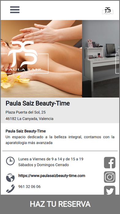 Paula Saiz Beauty-Time Screenshot