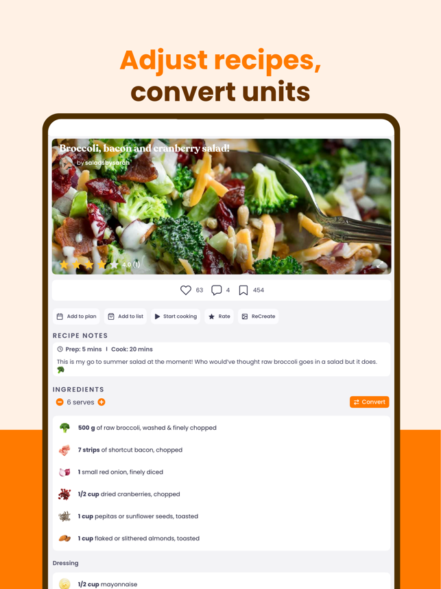 ‎ReciMe: Screenshot ng Recipe Manager