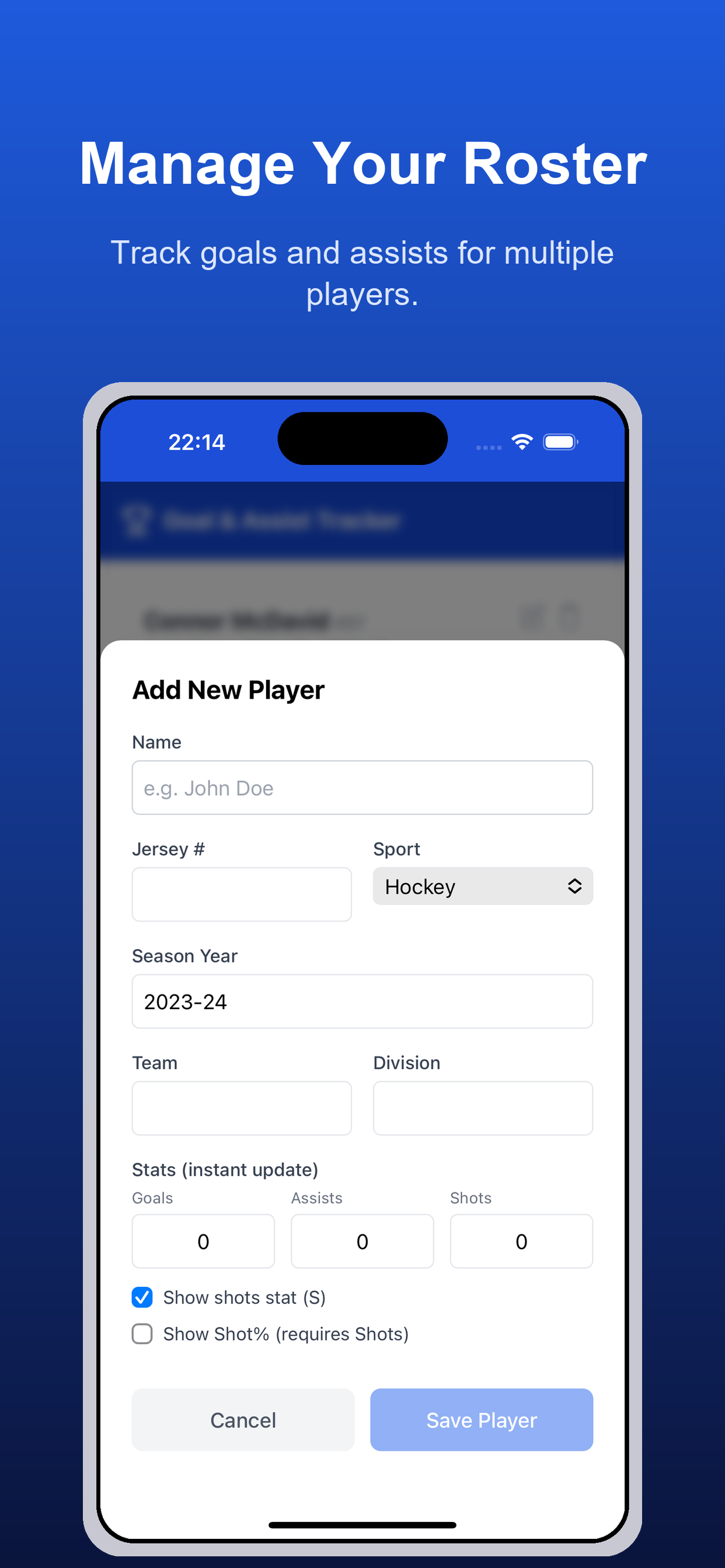 Goals & Assists Tracker screenshot 4