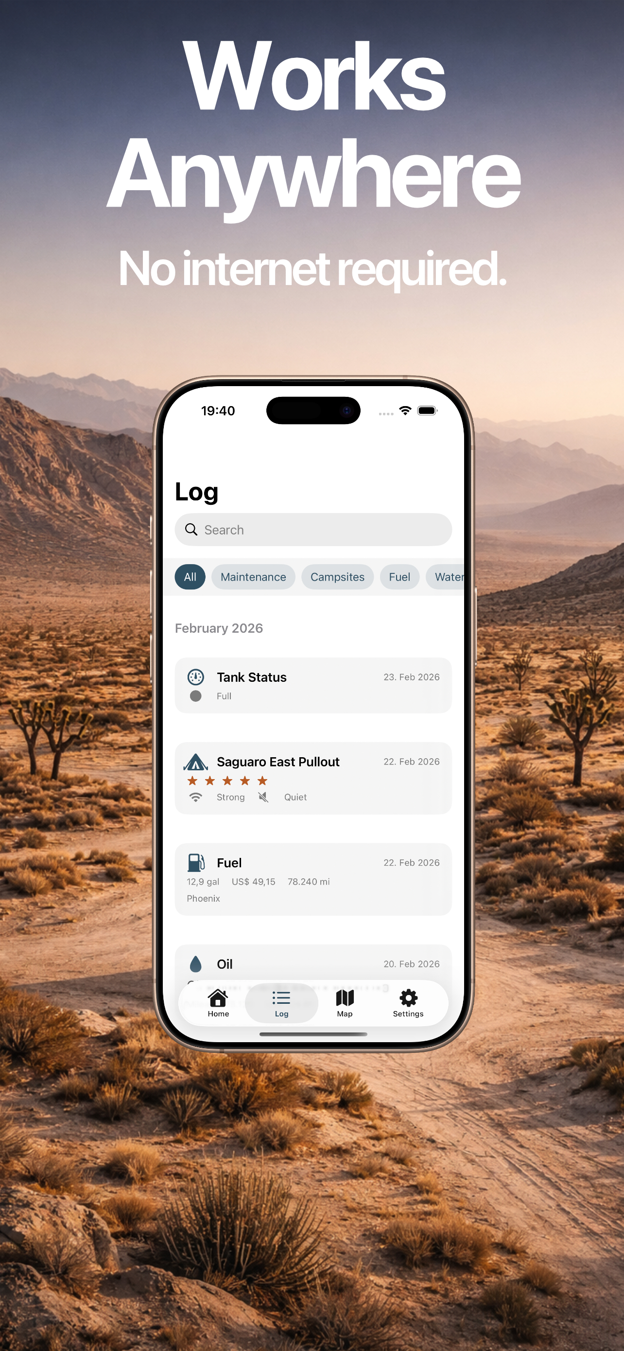 VanLog: Van Life Tracker