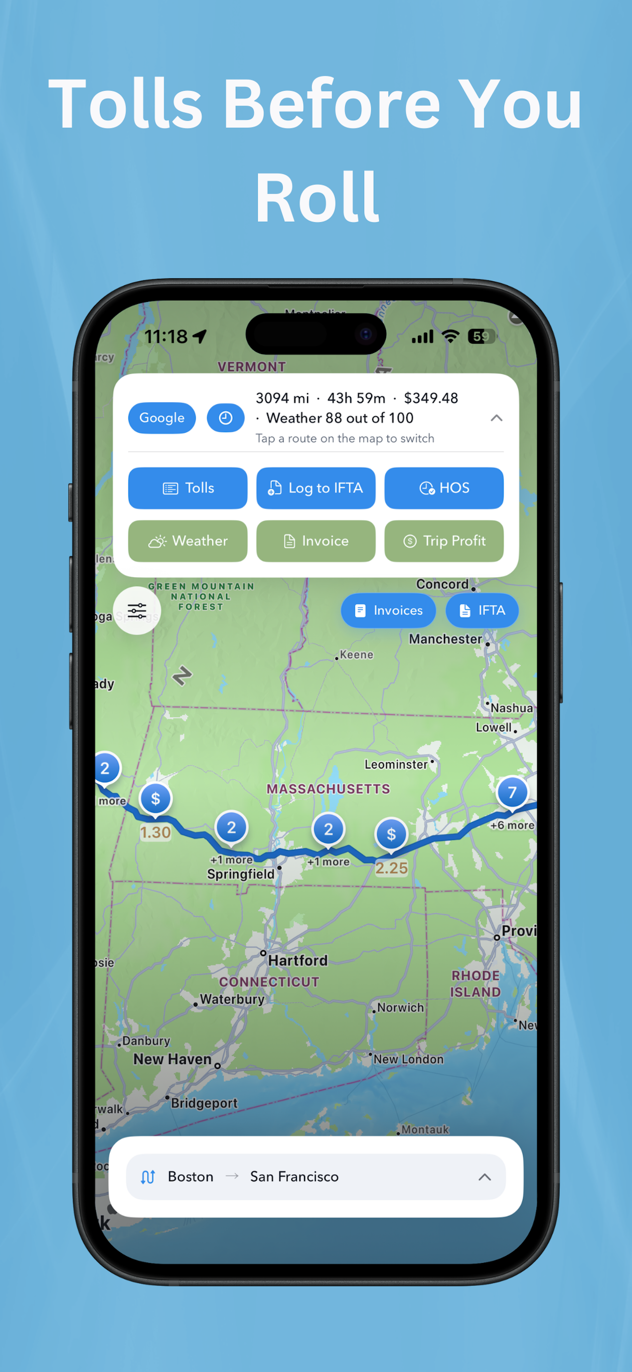Toll Calculator GPS Navigation