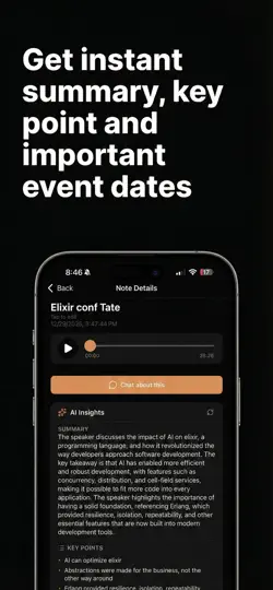 Captura de pantalla de Viska: Notas De IA Privadas en iPhone 4
