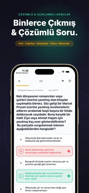 KPSS 2026 Deneme Sınavı & Soru screenshot 3