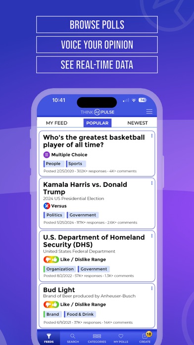 ThinkPulse iPhone screenshot 2 - Social Networking app