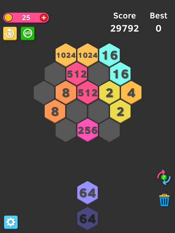 Hexa Merge - Sort to 2048