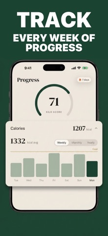 Kilo: Calorie Tracker iPhone screenshot 2