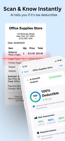 Receipt Tracker WriteOff Scan Screenshot 1 of 5