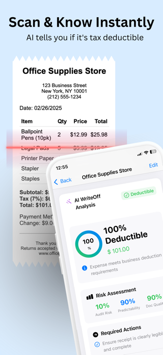 Receipt Tracker WriteOff Scan Screenshot 1 of 5