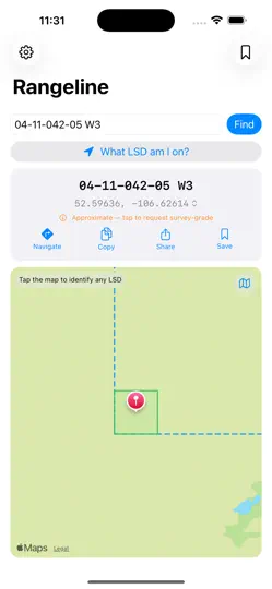 Captura de pantalla de Rangeline: LSD & Land GPS en iPhone 6