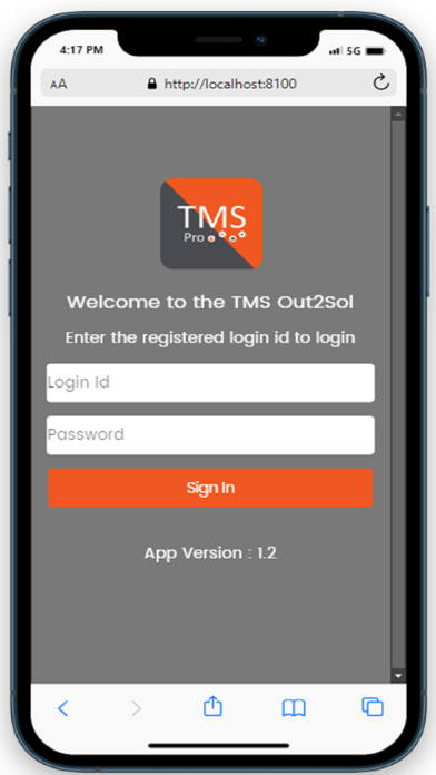 TMS Pro App Screenshot