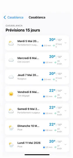 Скриншот Meteo Maroc на iPhone 3