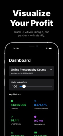 Unit Economics – UnitProfit iPhone screenshot