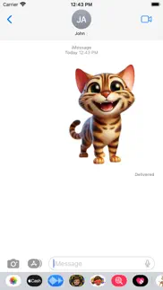 happy bengal cat stickers iphone screenshot 4
