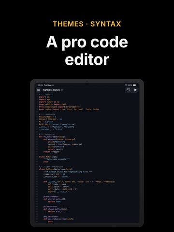 Pythona - Python 3 IDE iPad screenshot 2