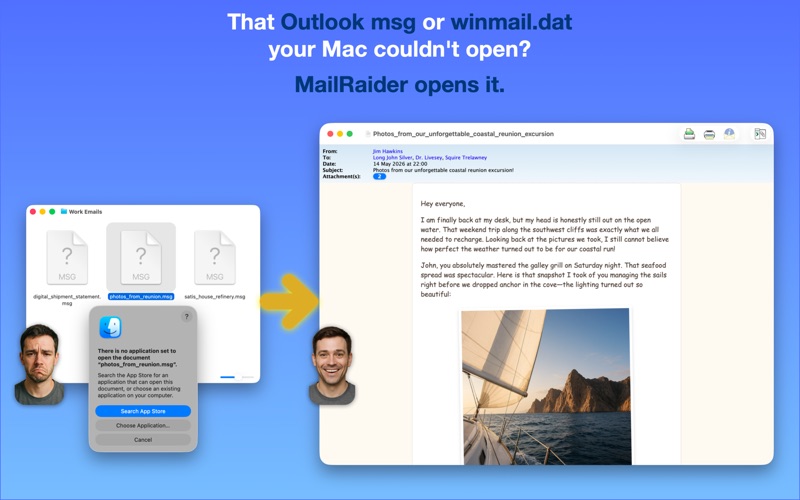 MailRaider app screenshot