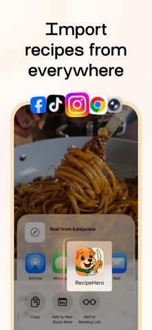 Recipe Hero: Save Your Recipes iPhone screenshot