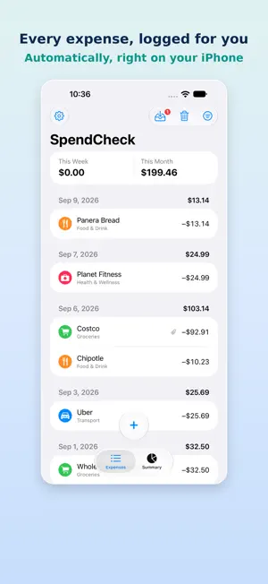 SpendCheck: Expense Tracker screenshot 1