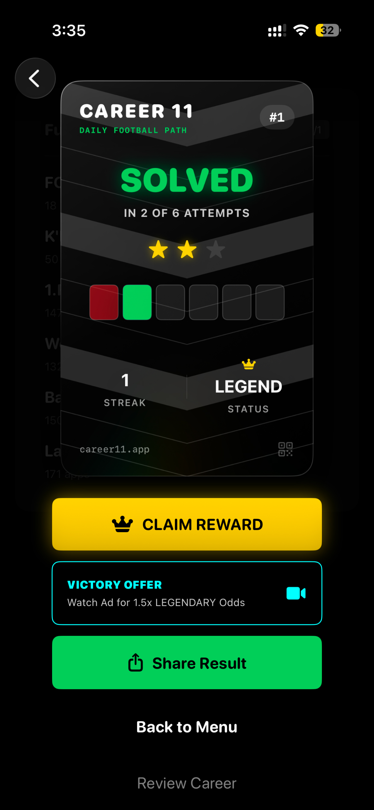Career11 - Football Trivia