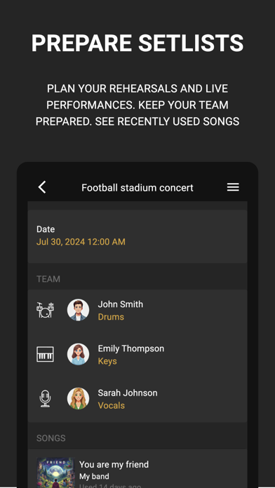 Bandfix: Songbook & Setlists Screenshot