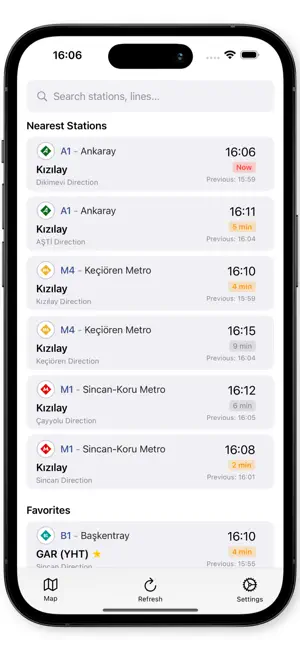 DurakGO: Ankara Metro Arrivals screenshot 1