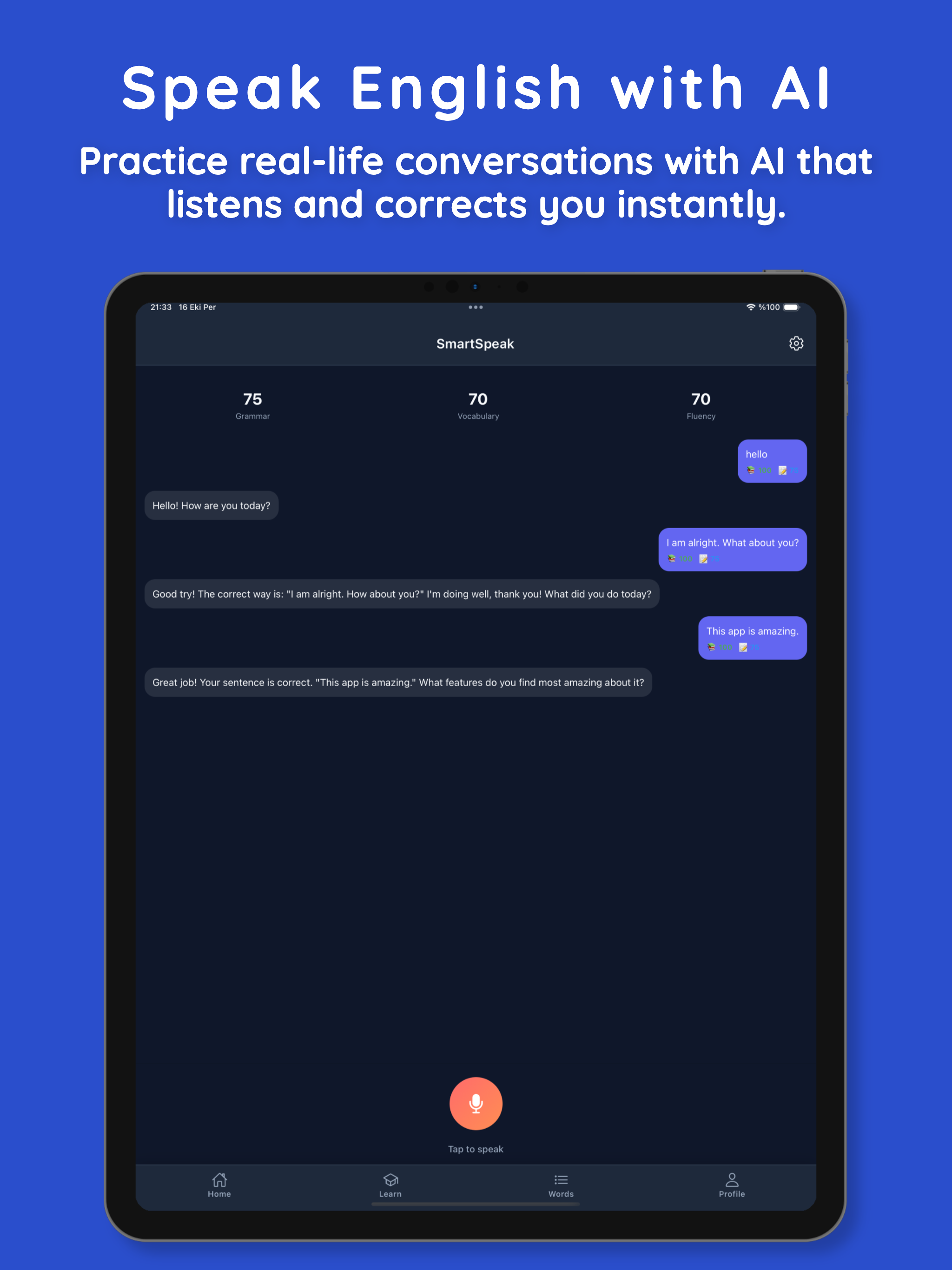 AI English Speak : Wordix screenshot 9