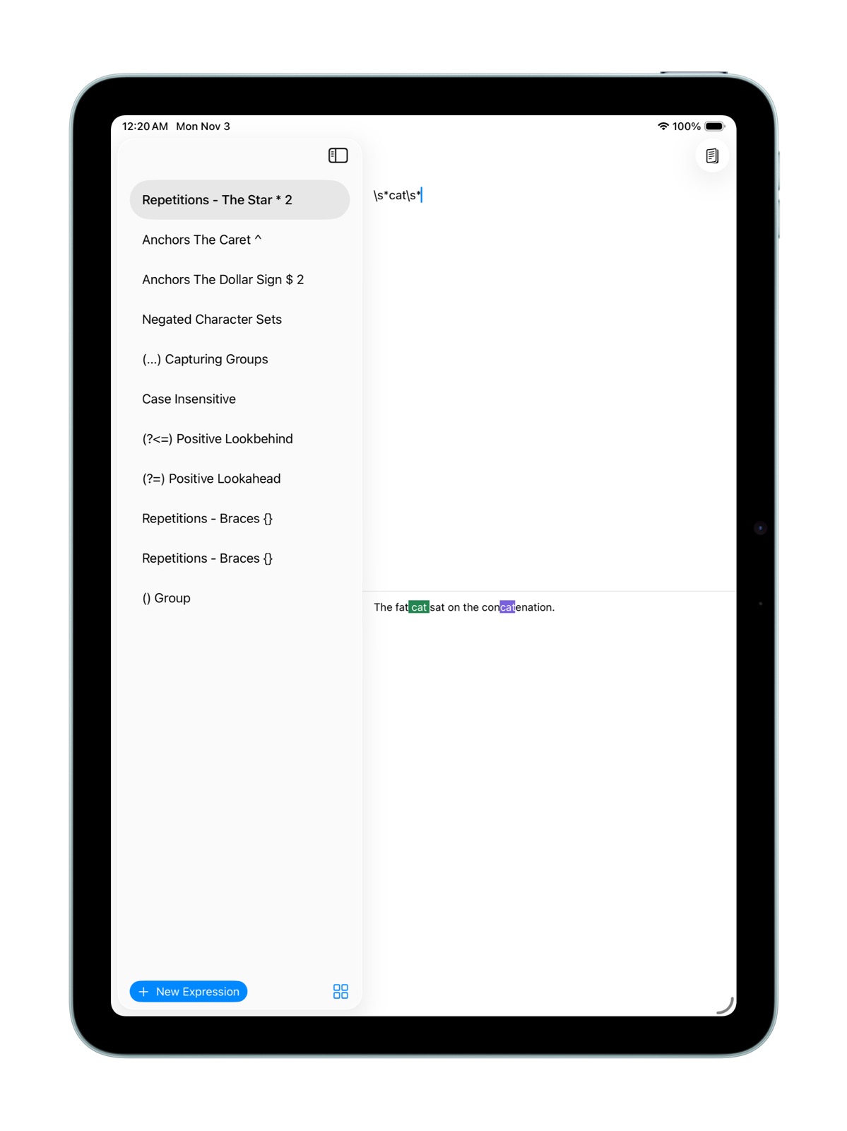 RegexMate ipad screenshot 1