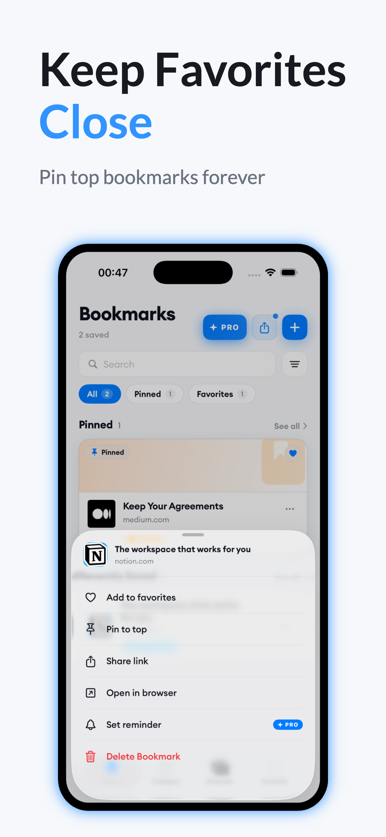 KeepUp - Save Bookmarks Fast