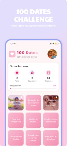 100 Dates iPhone screenshot