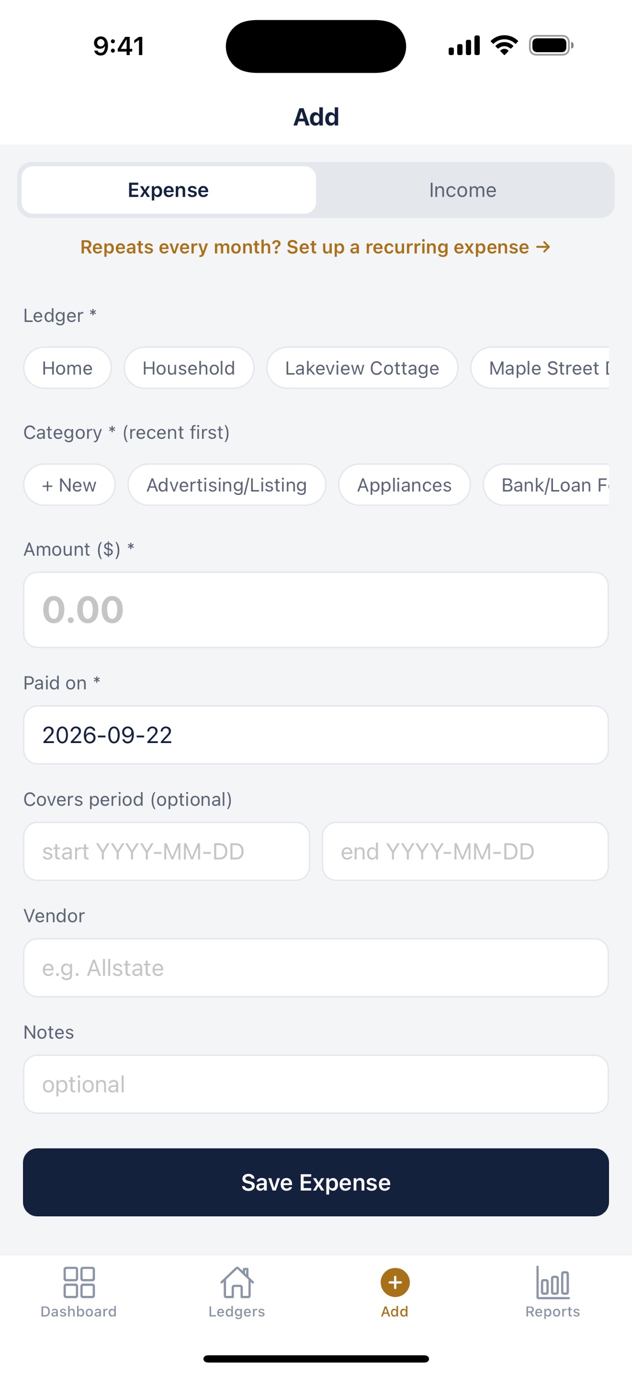 Screenshot 4 of PropertyLedger: Rental P&L