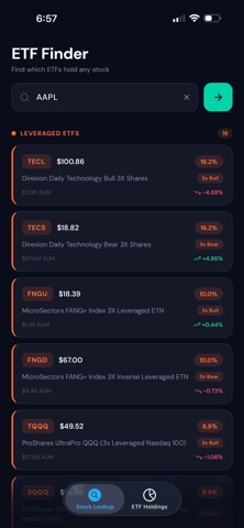 ETF Finder iPhone screenshot