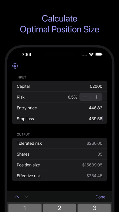 Screenshot #2 pour Position Size Calculator: Posi