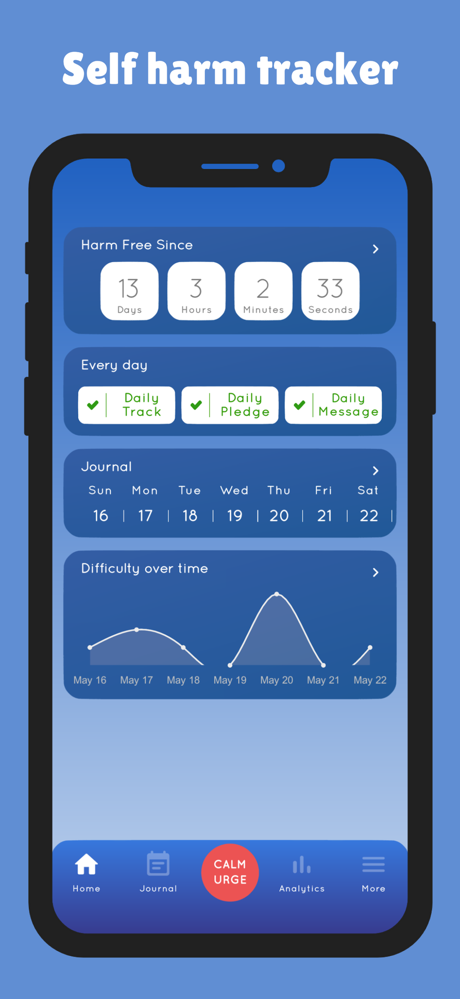 Calm Urge: Self Harm Tracker screenshot 2