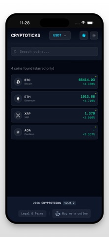 CryptoTicks live crypto charts Screenshot 10 of 10