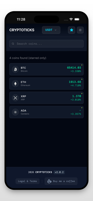 CryptoTicks live crypto charts Screenshot 10 of 10