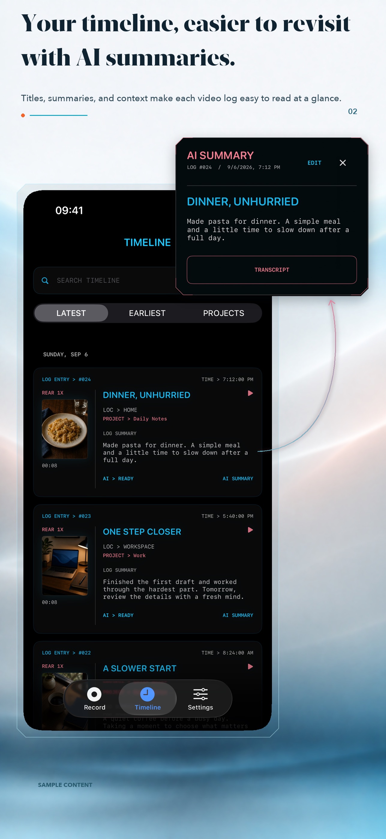 Screenshot 2 of MomentLog: Vlogs & AI Recaps