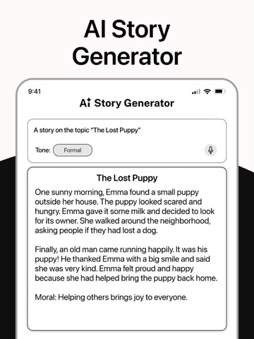 AI Writer: Story Essay Email iPad screenshot