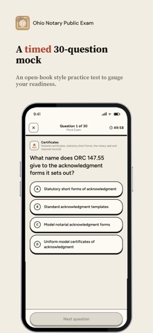 Ohio Notary Public Exam iPhone screenshot