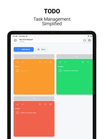 iSocialize Notes: Sticky Notes iPad screenshot