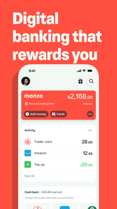 Monzo - Mobile Banking screenshot 1