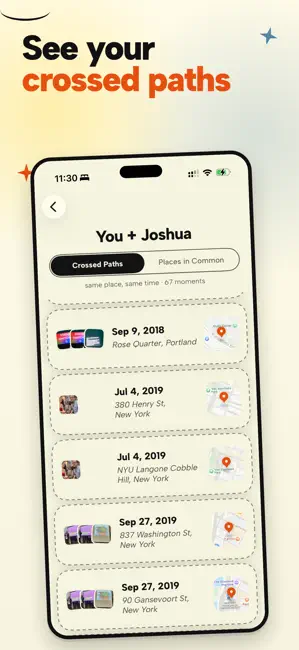 NearMisses: before you met... iPhone screenshot 4