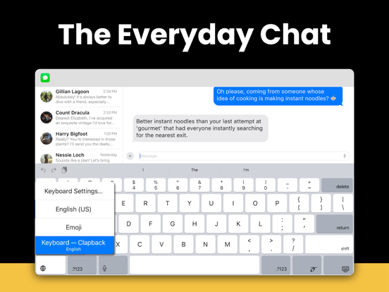 Clapback AI Keyboard iPad screenshot 2 - Entertainment app