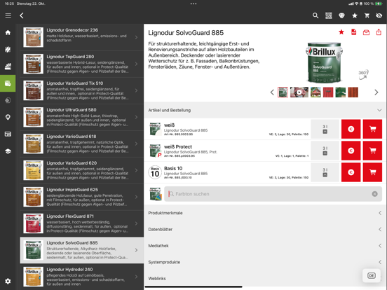 Brillux iPad screenshot